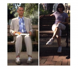 Tom Hank di cover Movie Forrest Gump dan saya di taman yang sama : Dokpri