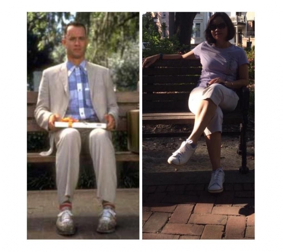 Tom Hank di cover Movie Forrest Gump dan saya di taman yang sama : Dokpri
