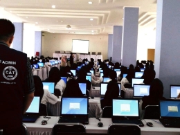 Suasana ujian SKD CPNS dengan sistem CAT di Jakarta | sumber: dokpri