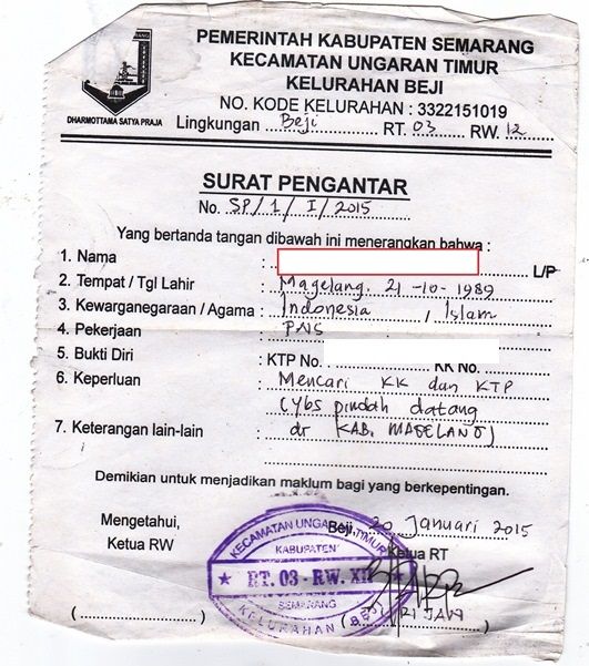 Surat Pengantar RT, Masih Relevankah? Halaman 1 ...