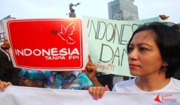 Aksi unjuk rasa Indonesia Tanpa FPI. (Foto: kabarkampus/ahmadfauzan)