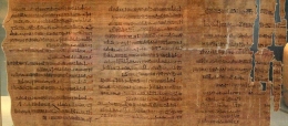 papirus untuk penyajian tulisan - ilustrasi : bold.mk