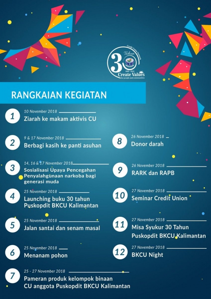 rangkaian kegiatan HUT BKCUK ke-30