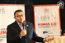 Ketum PERHUMAS dalam konferensi pers KNH 2018 di Jakarta. Dok PERHUMAS