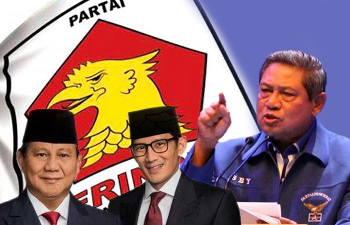 Ilustrasi Prabowo-Sandi dan SBY/ dIolah dari TribunNews.com