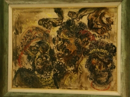 Lukisan Three Faces Papua, 1974. Karya Affandi. Museum Affandi Jogjakarta, 29/10/10. Foto Dok Pribadi J.Krisnomo