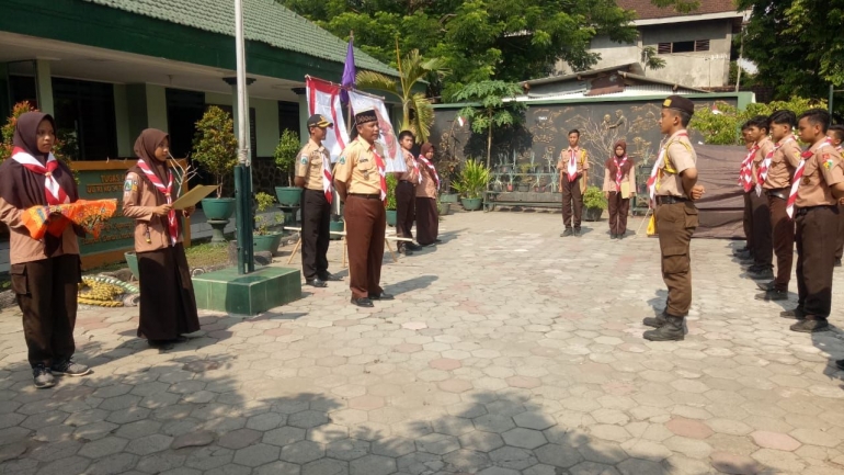 Prosesi Upacara Penutupan Persami Saka Wira Kartika