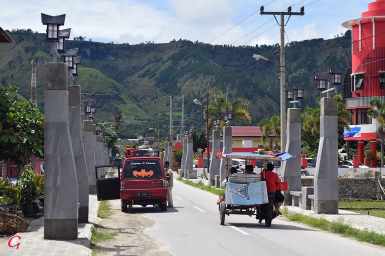 Jalan Sisinganmangaraja Desa Untemungkur, Muara, Tapanulis Utara. (Foto Ganendra)