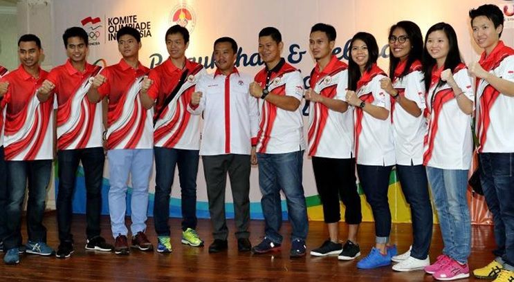 Kontingen bulutangkis Indonesia di Olimpiade 2016 lalu tergolong minimalis, Foto: KOMPAS.