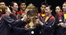 Tiongkok berkali-kali menang Piala Sudirman karena punya skuad yang kualitasnya merata di semua nomor. Foto: Badzine.