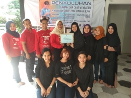Relawan TGR bersama Mahasiswa Universitas Mercu Buana dok panitia