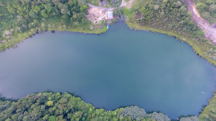Danau Lingkat dari udara menggunakan drone (foto By Ivan MIL)
