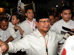 Calon Presiden Prabowo Subianto (ANTARA FOTO/Hafidz Mubarak)