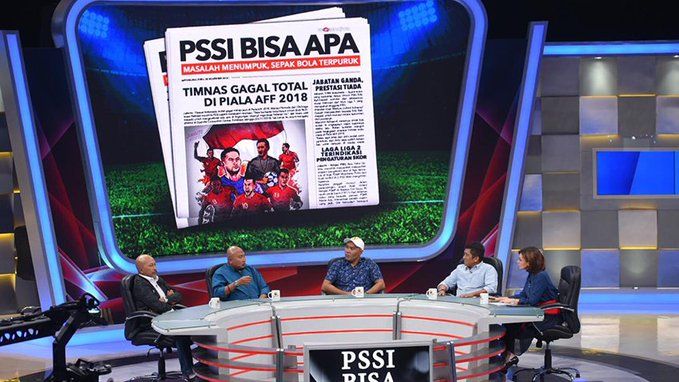 Sebuah episode Mata Najwa yang membahas federasi sepakbola Indonesia (PSSI). (Twitter.com/MataNajwa)