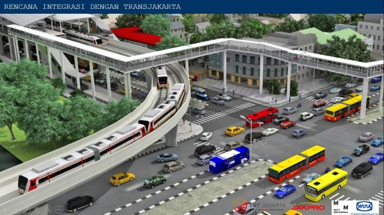 Rencana integrasi LRT Jakarta dengan Transjakarta. (Dok. LRT Jakarta)