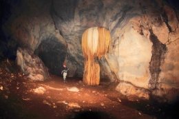 Salah satu ornamen gua Celau Petak (dok.pri).