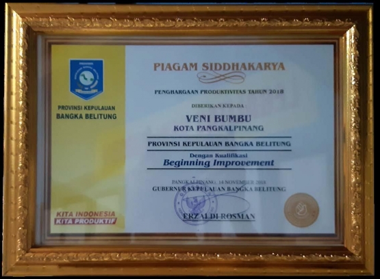 Penghargaan Produktivitas Siddhakarya 2018 diberikan kepada UMKM Veni Bumbu (dok. Veni)