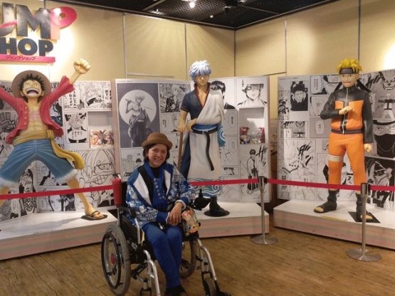 Aku dengan karakter2 mangan Jepang di Tokyo Dome Shop
