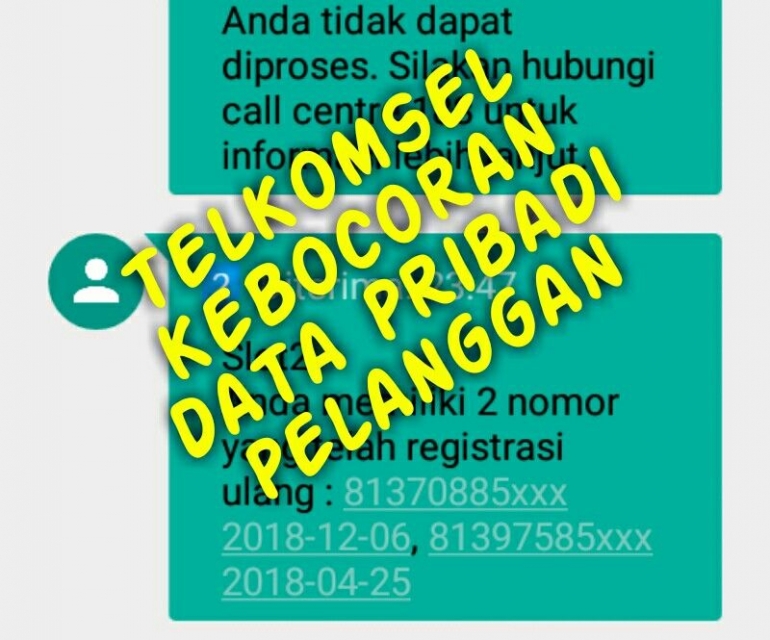 Gambar edut tangkap layar SMS pada ponsel (dok. Tjin)
