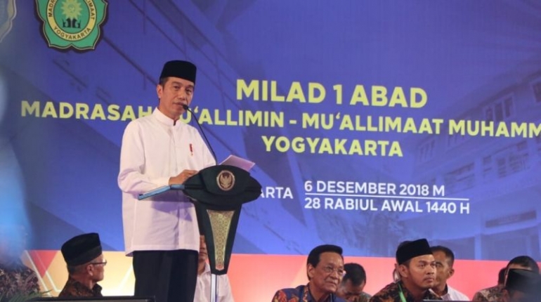 Presiden RI di Milad 1 Abad Madrasah Muhammadiyah (Foto: Kuntadi/Okezone)
