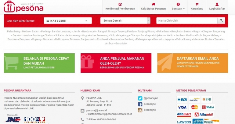 Situs Pesona Nusantara, Tombol Cara Menjadi Vendor (Sumber:www.pesonanusantara.co.id)