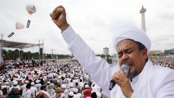 Kolase Habib Rizieq Orasi di Reuni Alumni 212/Diolah dari TribunNews.com dan Rakyatku.com