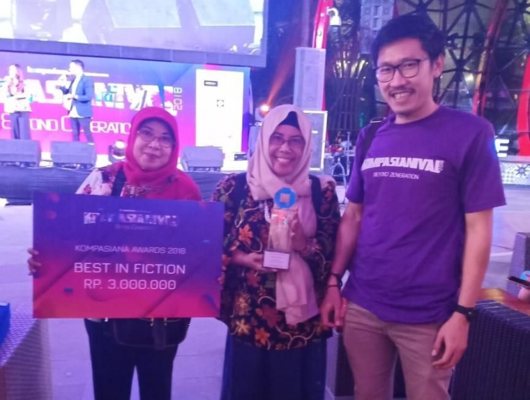 Bersama mbak Siti Nur Hasanah dan mas Nurulloh. (Dokpri).