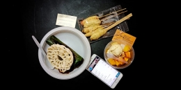 3 jenis menu makanan bayar pakai Sakuku. (Foto Ganendra)
