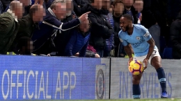 Raheem Sterling, mendapat perlakuan rasis oleh suporter Chelsea (Foto Skysports.com)