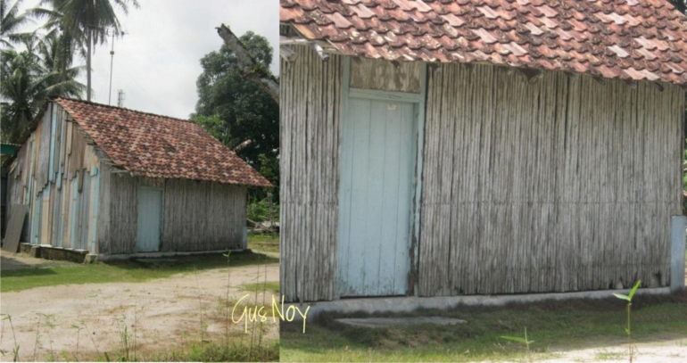 Contoh rumah rakyat berdinding kayu bulat (Dokpri)