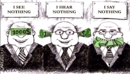 Karikatur nyinyir koruptor. (Ilustrasi: zerohedge.com)