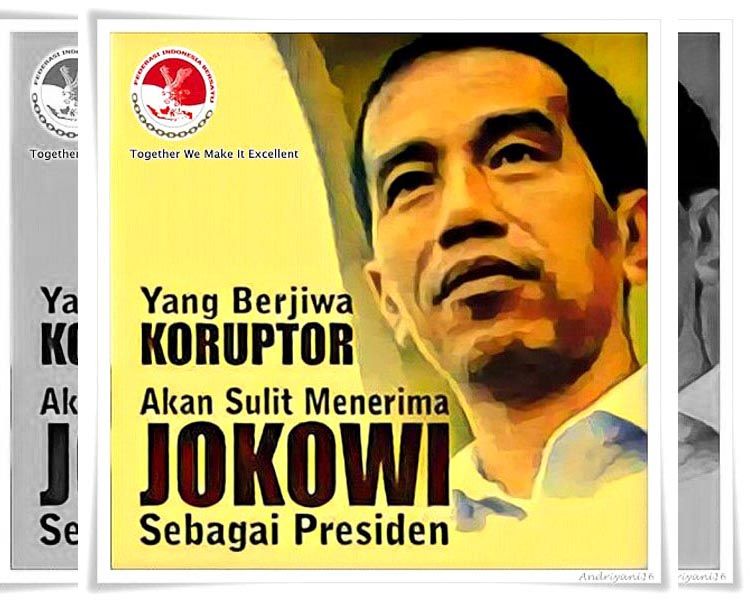Ilustrasi Jokowi Anti Korupsi. (Ilustrasi: bandungutara210)