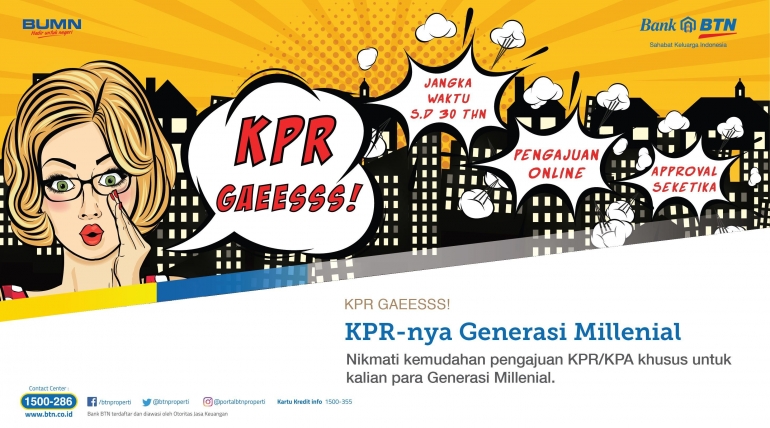 Program KPR Gaesss dari BTN untuk Milenial