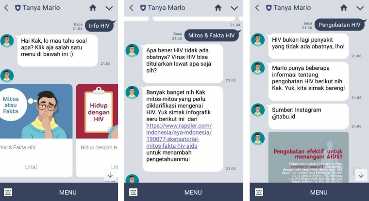 dok. pribadi/tangkap layar tampilan "Tanya Marlo"