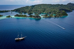 Pesona Pulau Piaynemo Difoto dengan Drone. Sumber: Dok. Pribadi