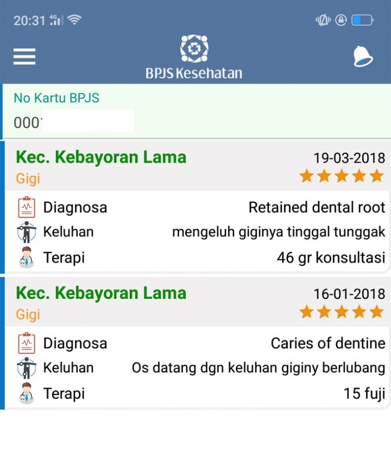 Deskripsi : Catatan Medis di aplikasi JKN Mobile I Sumber Foto : JKN Mobile