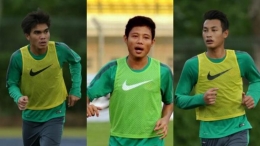 Paulo Sitanggang, Evan Dimas dan Hansamu Yama ( Foto : bolalob.com)