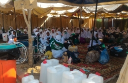 Kondisi layanan tenda di Arafah tahun 2016 | dokumen pribadi