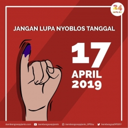 Lewat media sosial, Bambang Soepijanto ingatkan warga Yogyakarta untuk nyoblos. (Foto: Instagram/@bambangsoepijanto_dpd24)