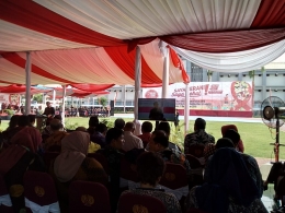 Pidato Menteri & Hukum HAM Yasona Laoly dalam Puncak Peringatan Hari AIDS Sedunia di Lapas II-A Narkotika Cipinang Jakarta Timur [Foto: JepretPotret]