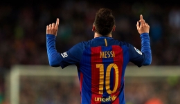 Selebrasi gol Messi untuk sang nenek I Gambar : Griled
