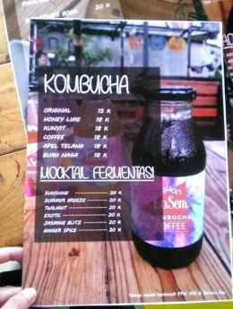 Kombucha adalah minuman fermentasi yang patut dicoba di Lasem Sky Garden. Dokpri 