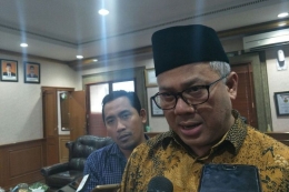 Ketua Komisi Pemilihan Umum Arief Budiman di kantornya, Jalan Imam Bonjol, Jumat (14/12/2018). 
