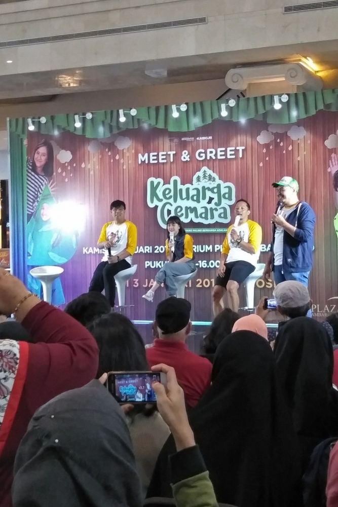 Suasana meet and greet film keluarga cemara (doc.pri)