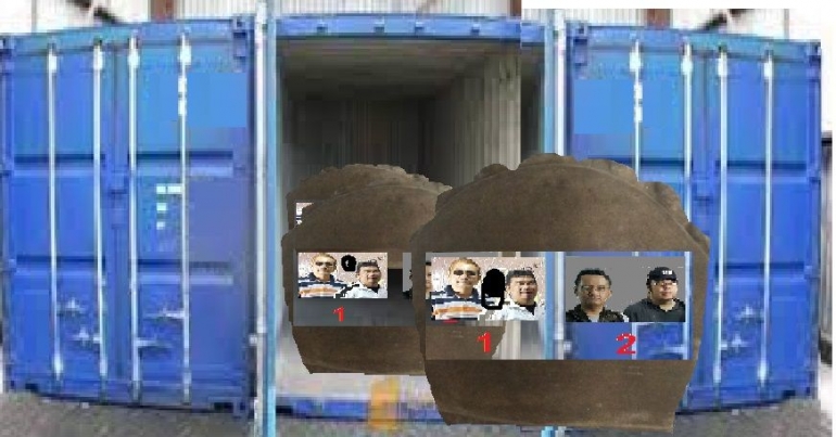 Prasasti bolong di kontainer (dok.pri)