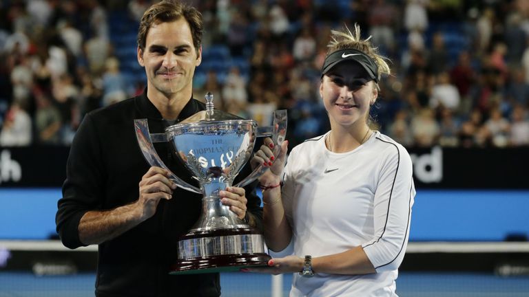 Roger Federer dan Belinda Bencic Juara Hopman Cup 2019 I Gambar :Sky