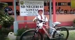 Sepeda dari Presiden Jokowi untuk Nursaka. Sumber: idntimes.com/Instagram @ditpsd