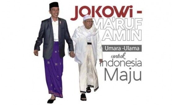 Jokowi sebagai capres bersama KH Ma'ruf Amin sebagai Cawapres. Sumber: politikabogor.com