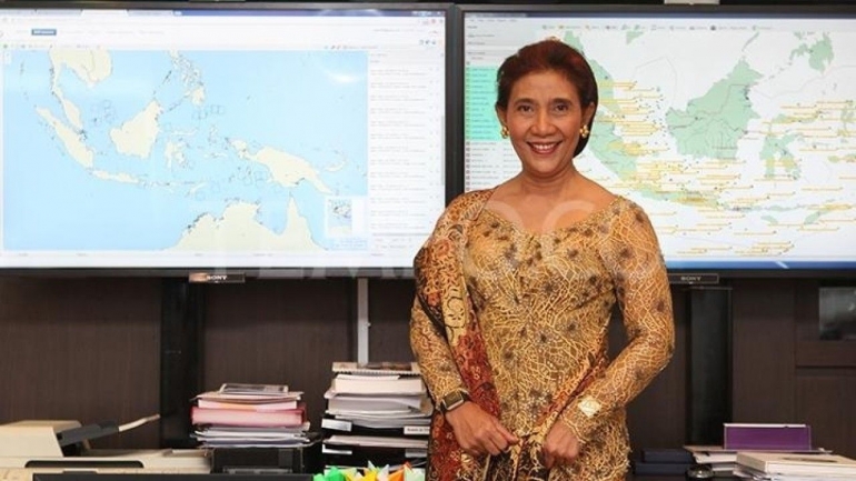 Menteri Kelautan dan Perikanan Susi Pudjiastuti. Foto. Dok. tempo.co