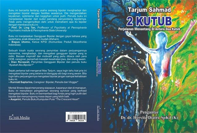 Dsain Sampul Buku "2 KUTUB" dibuat oleh Agus Sugianto (Anto SG)